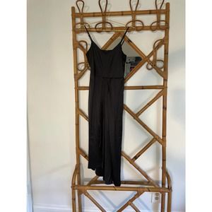 NWT Express Black Silky Shiny Strappy Dress